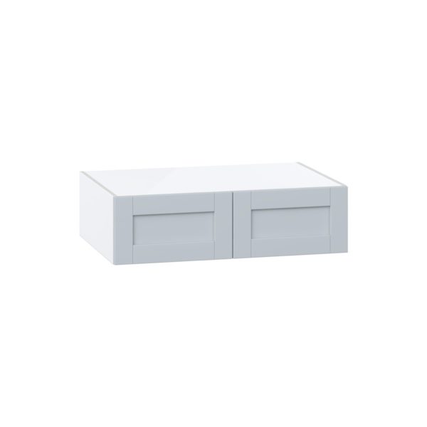 Sea Holly Light Gray  Shaker Assembled Deep Wall Bridge Cabinet (36 in. W X 10 in. H X 24 in. D)