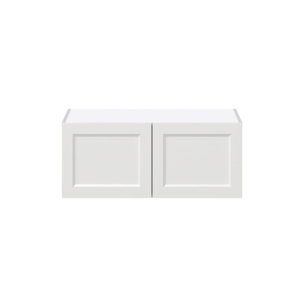 Magnolia Painted Bright White Recessed Assembled Deep Wall Bridge  Cabinet (36 in. W X 15 in. H X 24 in. D)