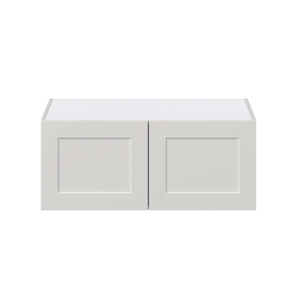 Wisteria Painted Light Gray Recessed Assembled Deep Wall Bridge  Cabinet (36 in. W X 15 in. H X 24 in. D)