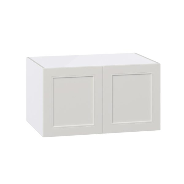 Wisteria Painted Light Gray Recessed Assembled Deep Wall Bridge  Cabinet (36 in. W X 20 in. H X 24 in. D)