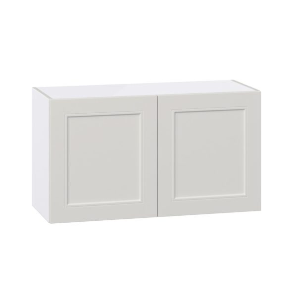 Wisteria Painted Light Gray Recessed Assembled  Wall Bridge  Cabinet (36 in. W X 20 in. H X 14 in. D)