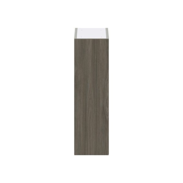 Cordyline Textured Slab Walnut Assembled Wall  Cabinet with Full High Door (9 in. W x 30 in. H x 14 in. D)