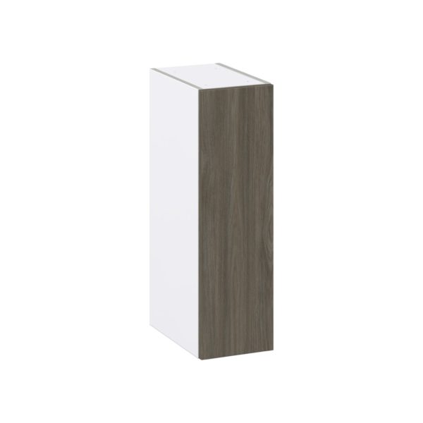 Cordyline Textured Slab Walnut Assembled Wall  Cabinet with Full High Door (9 in. W x 30 in. H x 14 in. D)