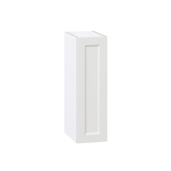 Magnolia Painted Bright White Recessed Assembled Wall  Cabinet with Full High Door (9 in. W x 30 in. H x 14 in. D)