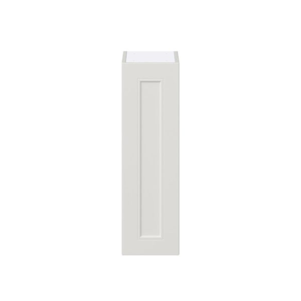 Wisteria Painted Light Gray Recessed Assembled Wall  Cabinet with Full High Door (9 in. W x 30 in. H x 14 in. D)