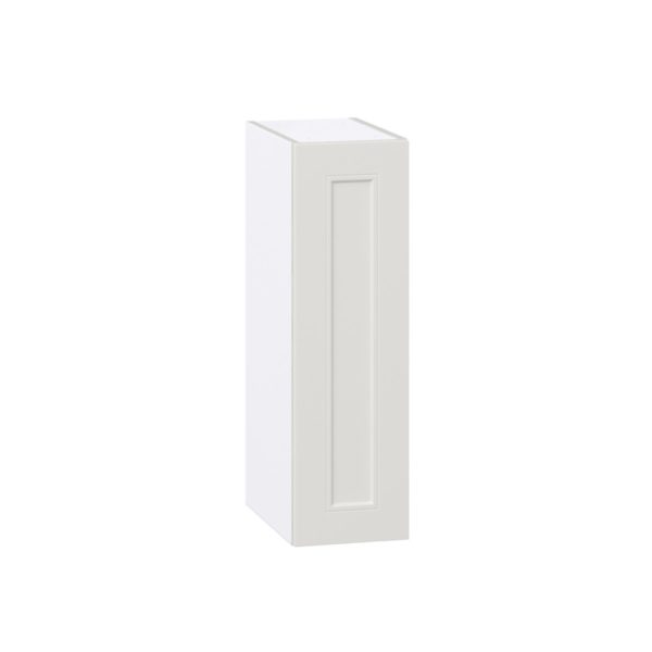 Wisteria Painted Light Gray Recessed Assembled Wall  Cabinet with Full High Door (9 in. W x 30 in. H x 14 in. D)