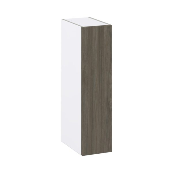 Cordyline Textured Slab Walnut Assembled Wall  Cabinet with Full High Door (9 in. W x 35 in. H x 14 in. D)