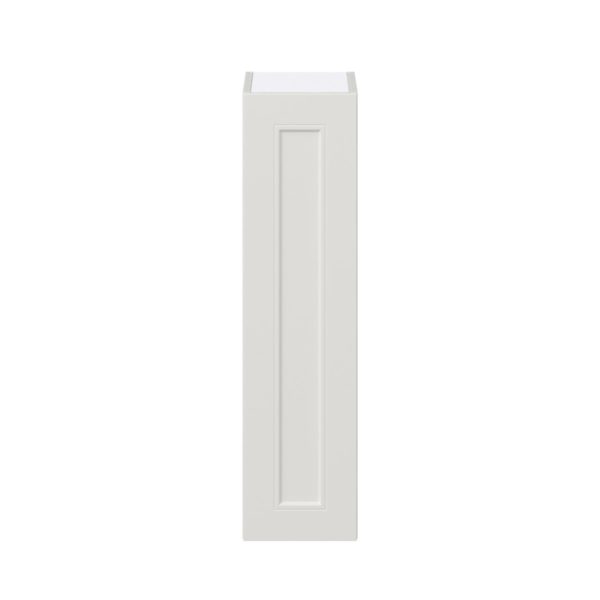 Wisteria Painted Light Gray Recessed Assembled Wall  Cabinet with Full High Door (9 in. W x 35 in. H x 14 in. D)