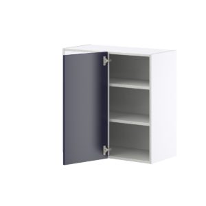 Camellia Painted Midnight Blue Recessed Assembled Wall Blind Corner  Cabinet (30 in. W X 30 in. H X 14 in. D)