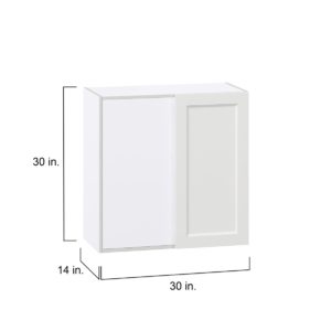 Magnolia Painted Bright White Recessed Assembled Wall Blind Corner  Cabinet (30 in. W X 30 in. H X 14 in. D)