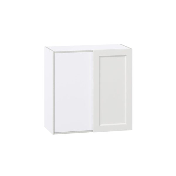 Magnolia Painted Bright White Recessed Assembled Wall Blind Corner  Cabinet (30 in. W X 30 in. H X 14 in. D)