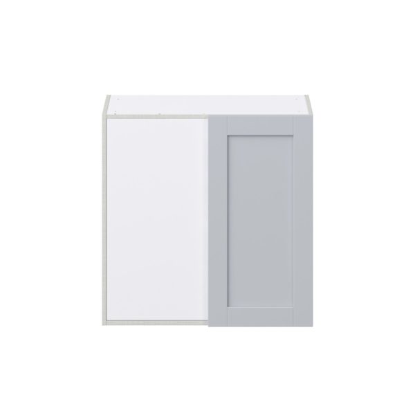 Sea Holly Light Gray  Shaker Assembled Wall Blind Corner  Cabinet (30 in. W X 30 in. H X 14 in. D)