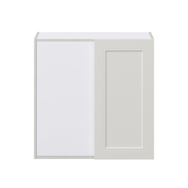 Wisteria Painted Light Gray Recessed Assembled Wall Blind Corner  Cabinet (30 in. W X 30 in. H X 14 in. D)