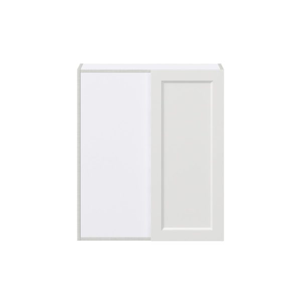 Magnolia Painted Bright White Recessed Assembled Wall Blind Corner  Cabinet (30 in. W X 35 in. H X 14 in. D)