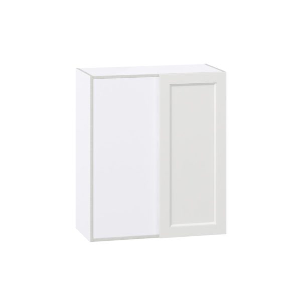 Magnolia Painted Bright White Recessed Assembled Wall Blind Corner  Cabinet (30 in. W X 35 in. H X 14 in. D)