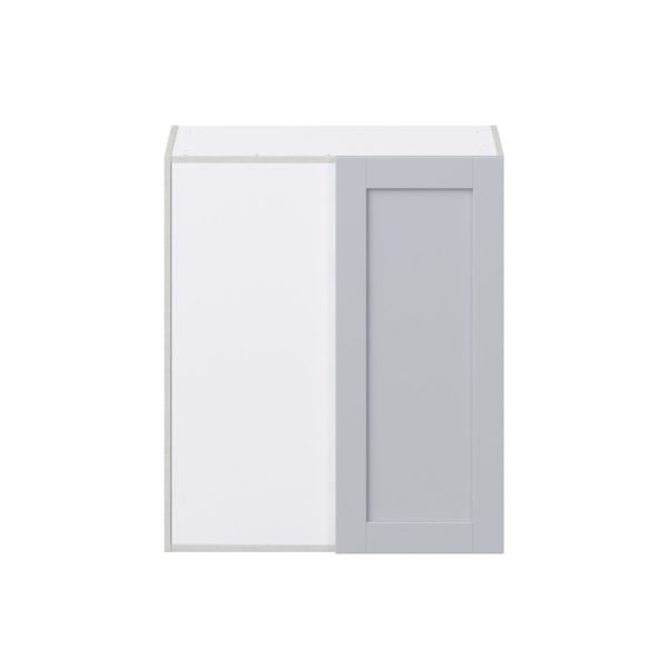 Sea Holly Light Gray  Shaker Assembled Wall Blind Corner  Cabinet (30 in. W X 35 in. H X 14 in. D)