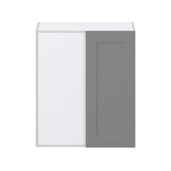 Willow Painted Slate Gray  Shaker Assembled Wall Blind Corner  Cabinet (30 in. W X 35 in. H X 14 in. D)