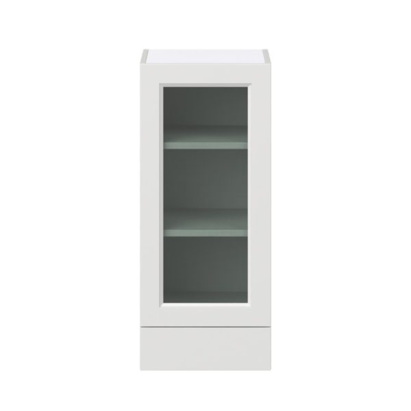 Magnolia Painted Bright White Assembled Wall  Cabinet with a Glass Door and a 5 in. Drawer (15 in. W x 35 in. H x 14 in. D)