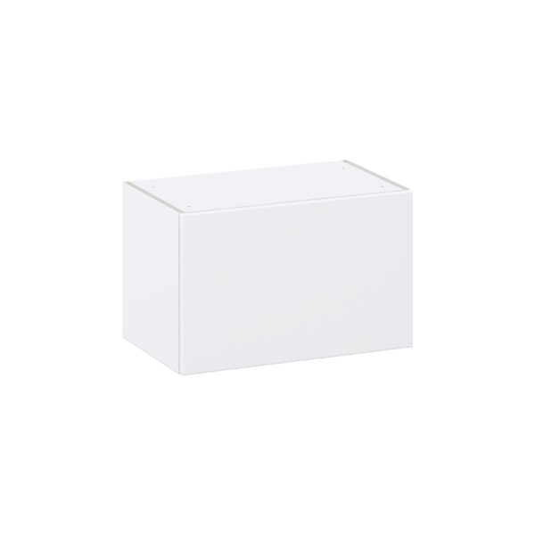 Lily Bright White  Slab Assembled Wall Bridge  Cabinet with Lift Up Door (24 in. W X 15 in. H X 14 in. D)