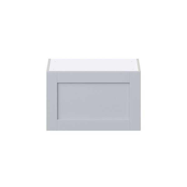 Sea Holly Light Gray  Shaker Assembled Wall Bridge  Cabinet with Lift Up Door (24 in. W X 15 in. H X 14 in. D)