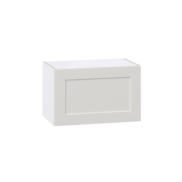 Wisteria Painted Light Gray Recessed Assembled Wall Bridge  Cabinet with Lift Up Door (24 in. W X 15 in. H X 14 in. D)