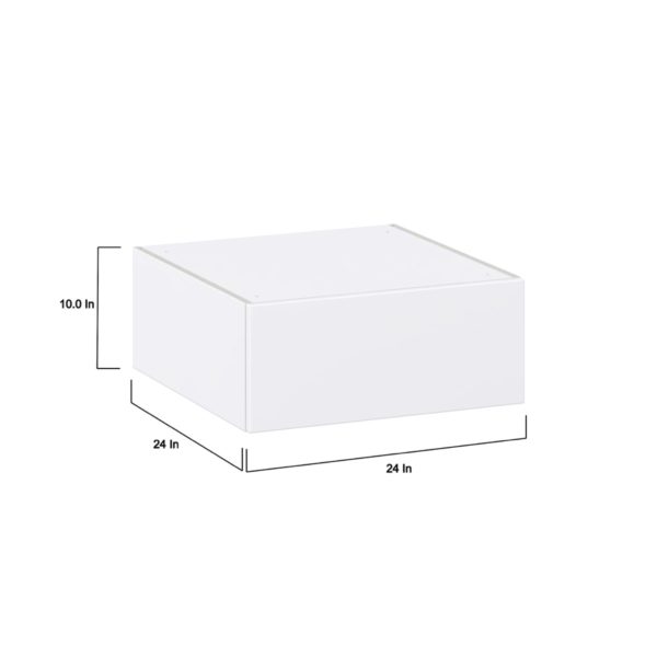 Lily Bright White  Slab Assembled Wall Bridge  Cabinet with Lift Up Door (24 in. W X 10 in. H X 24 in. D)