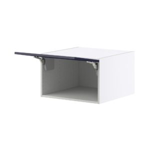 Camellia Painted Midnight Blue Recessed Assembled Deep Wall Bridge  Cabinet with Lift Up Door(24 in. W X 15 in. H X 24 in. D)