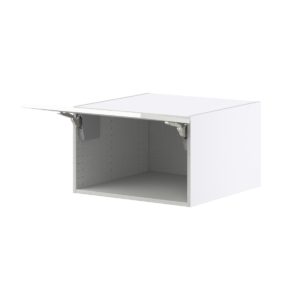 Magnolia Painted Bright White Recessed Assembled Deep Wall Bridge  Cabinet with Lift Up Door(24 in. W X 15 in. H X 24 in. D)