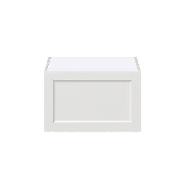 Magnolia Painted Bright White Recessed Assembled Deep Wall Bridge  Cabinet with Lift Up Door(24 in. W X 15 in. H X 24 in. D)