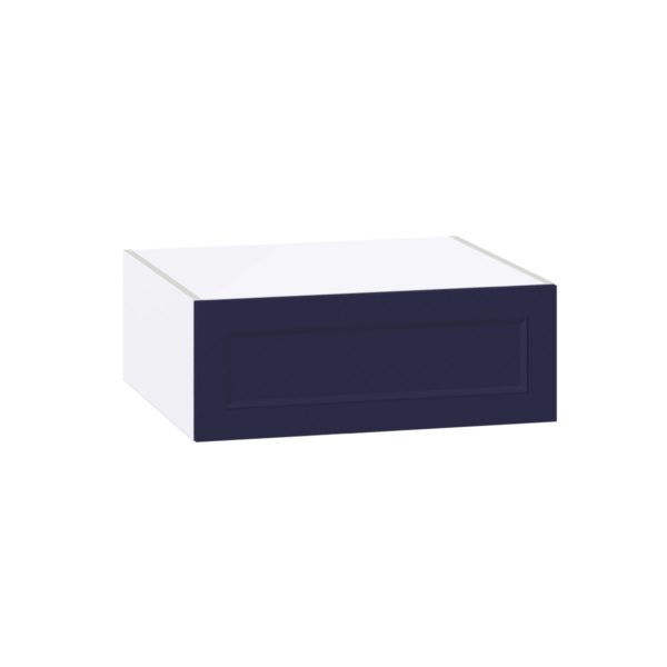 Camellia Painted Midnight Blue Recessed Assembled Deep Wall Bridge  Cabinet with Lift Up Door (27 in. W X 10 in. H X 24 in. D)