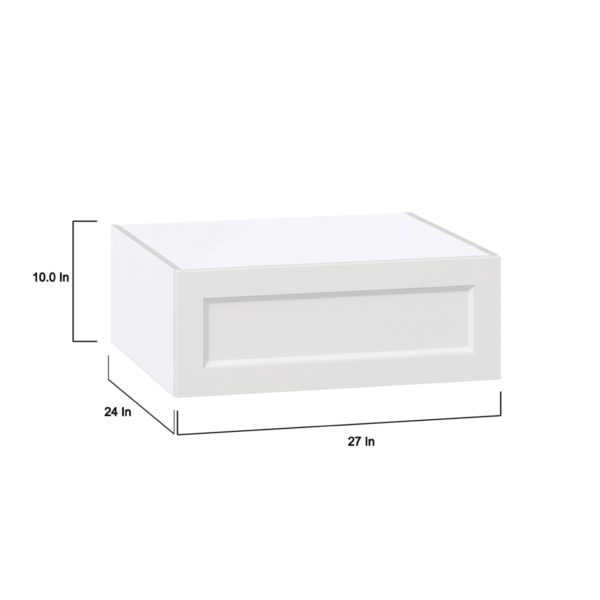 Magnolia Painted Bright White Recessed Assembled Deep Wall Bridge  Cabinet with Lift Up Door (27 in. W X 10 in. H X 24 in. D)