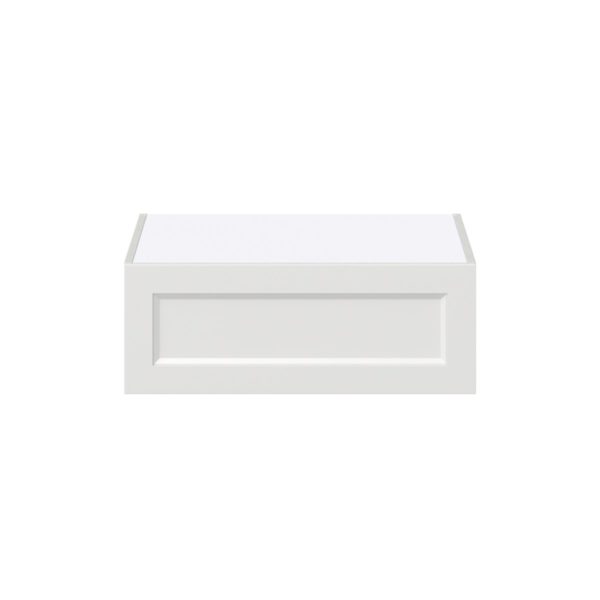 Magnolia Painted Bright White Recessed Assembled Deep Wall Bridge  Cabinet with Lift Up Door (27 in. W X 10 in. H X 24 in. D)