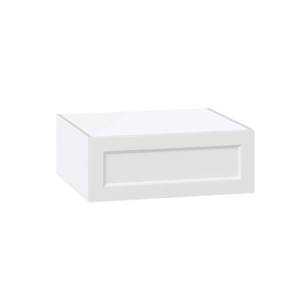 Magnolia Painted Bright White Recessed Assembled Deep Wall Bridge  Cabinet with Lift Up Door (27 in. W X 10 in. H X 24 in. D)