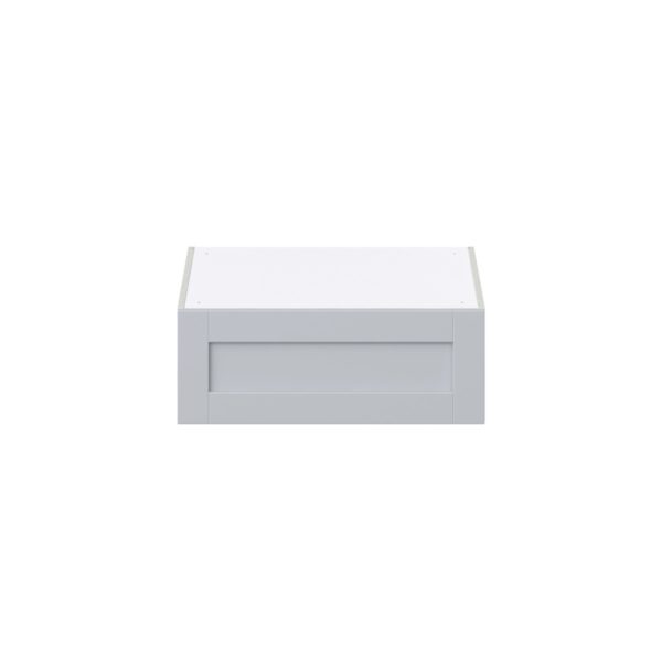 Sea Holly Light Gray  Shaker Assembled Deep Wall Bridge  Cabinet with Lift Up Door (27 in. W X 10 in. H X 24 in. D)