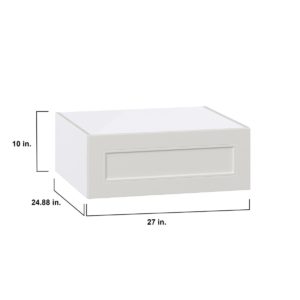 Wisteria Painted Light Gray Recessed Assembled Deep Wall Bridge  Cabinet with Lift Up Door (27 in. W X 10 in. H X 24 in. D)