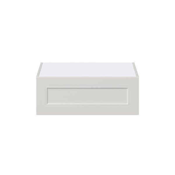 Wisteria Painted Light Gray Recessed Assembled Deep Wall Bridge  Cabinet with Lift Up Door (27 in. W X 10 in. H X 24 in. D)