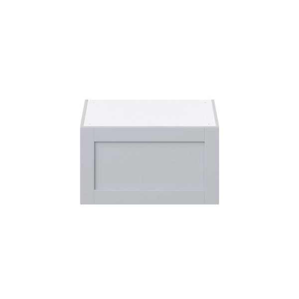 Sea Holly Light Gray  Shaker Assembled Deep Wall Bridge  Cabinet with Lift Up Door (27 in. W X 15 in. H X 24 in. D)