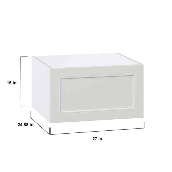 Wisteria Painted Light Gray Recessed Assembled Deep Wall Bridge  Cabinet with Lift Up Door (27 in. W X 15 in. H X 24 in. D)