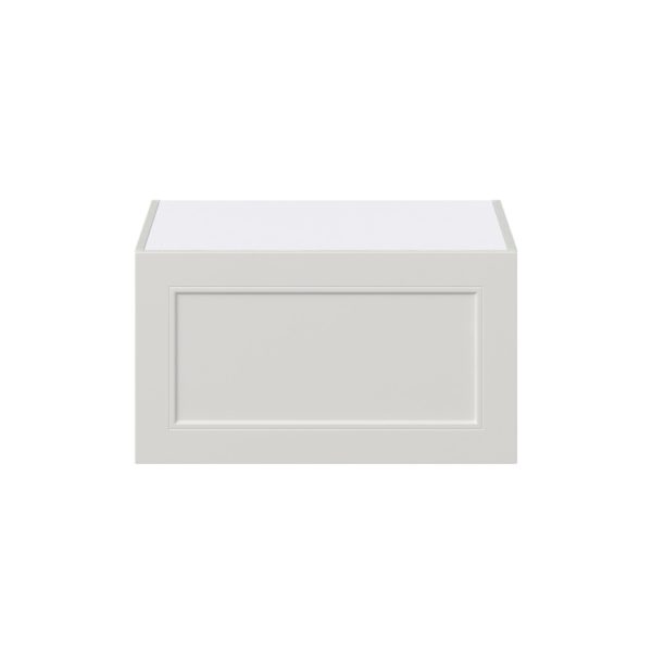 Wisteria Painted Light Gray Recessed Assembled Deep Wall Bridge  Cabinet with Lift Up Door (27 in. W X 15 in. H X 24 in. D)