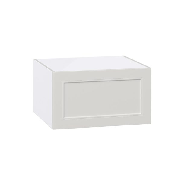 Wisteria Painted Light Gray Recessed Assembled Deep Wall Bridge  Cabinet with Lift Up Door (27 in. W X 15 in. H X 24 in. D)