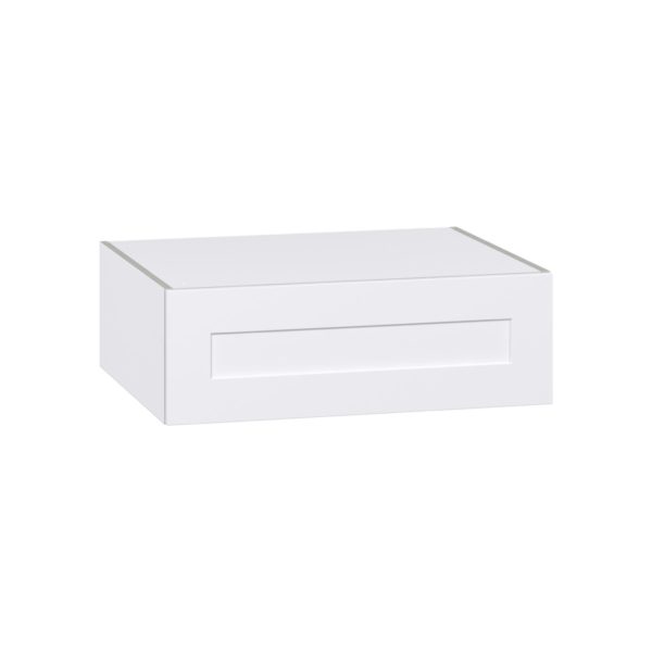 Jasmine Painted Warm White  Shaker Assembled Deep Wall Bridge Cabinet with Lift Up Door (30 in. W X 10 in. H X 24 in. D)