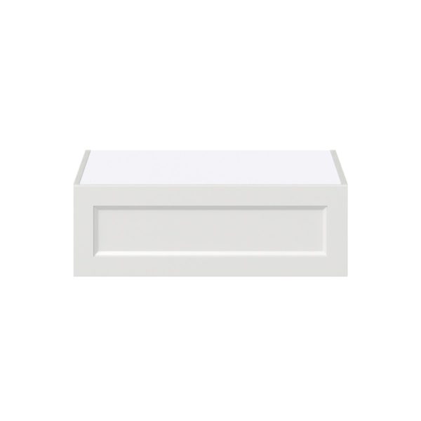 Magnolia Painted Bright White Recessed Assembled Deep Wall Bridge Cabinet with Lift Up Door (30 in. W X 10 in. H X 24 in. D)