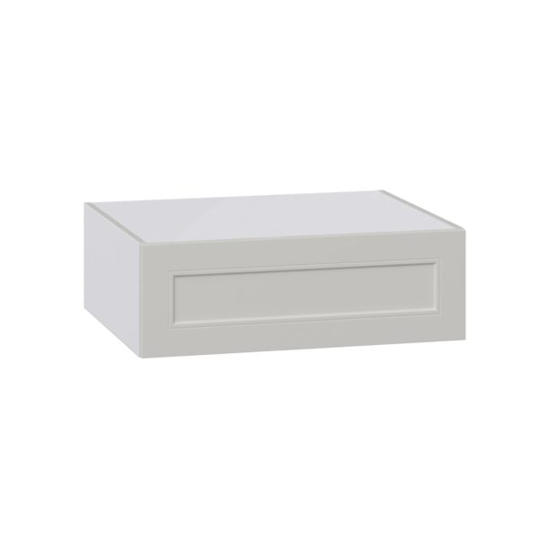 Wisteria Painted Light Gray Recessed Assembled Deep Wall Bridge Cabinet with Lift Up Door (30 in. W X 10 in. H X 24 in. D)