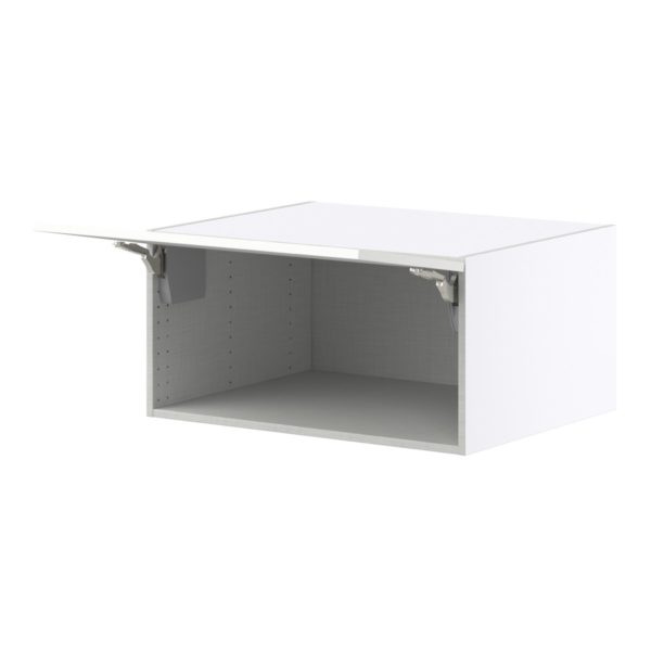 Magnolia Painted Bright White Recessed Assembled Deep Wall Bridge  Cabinet with Lift Up Door (30 in. W x 15 in. H x 24 in. D)