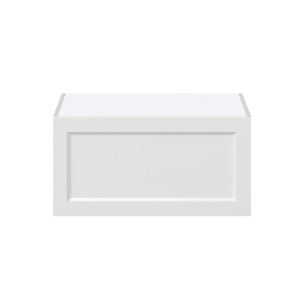 Magnolia Painted Bright White Recessed Assembled Deep Wall Bridge  Cabinet with Lift Up Door (30 in. W x 15 in. H x 24 in. D)