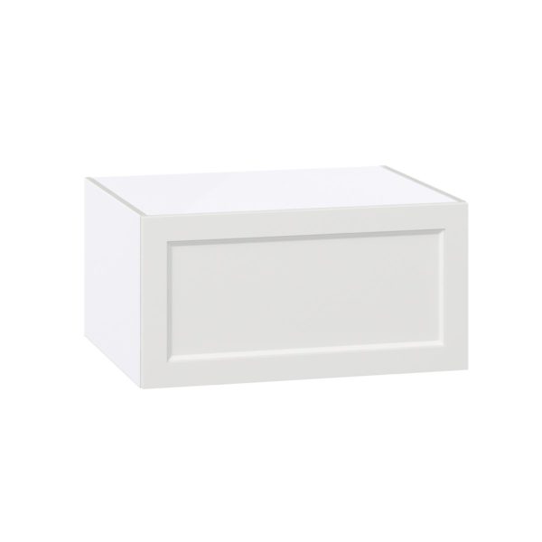 Magnolia Painted Bright White Recessed Assembled Deep Wall Bridge  Cabinet with Lift Up Door (30 in. W x 15 in. H x 24 in. D)