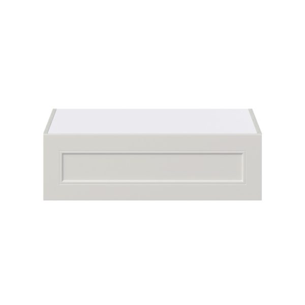 Wisteria Painted Light Gray Recessed Assembled Deep Wall Bridge  Cabinet with Lift Up Door (33 in. W X 10 in. H X 24 in. D)