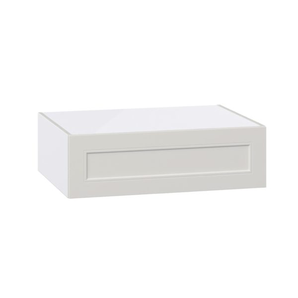 Wisteria Painted Light Gray Recessed Assembled Deep Wall Bridge  Cabinet with Lift Up Door (33 in. W X 10 in. H X 24 in. D)