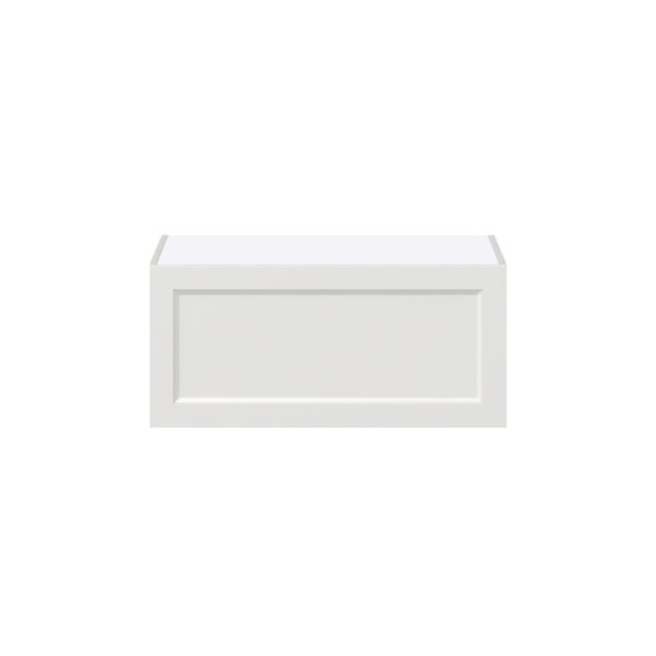 Magnolia Painted Bright White Recessed Assembled Deep Wall Bridge  Cabinet with Lift Up Door (33 in. W X 15 in. H X 24 in. D)