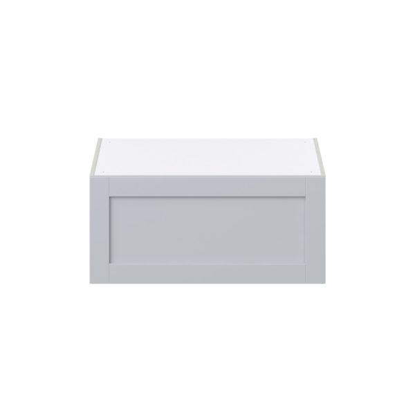 Sea Holly Light Gray  Shaker Assembled Deep Wall Bridge  Cabinet with Lift Up Door (33 in. W X 15 in. H X 24 in. D)